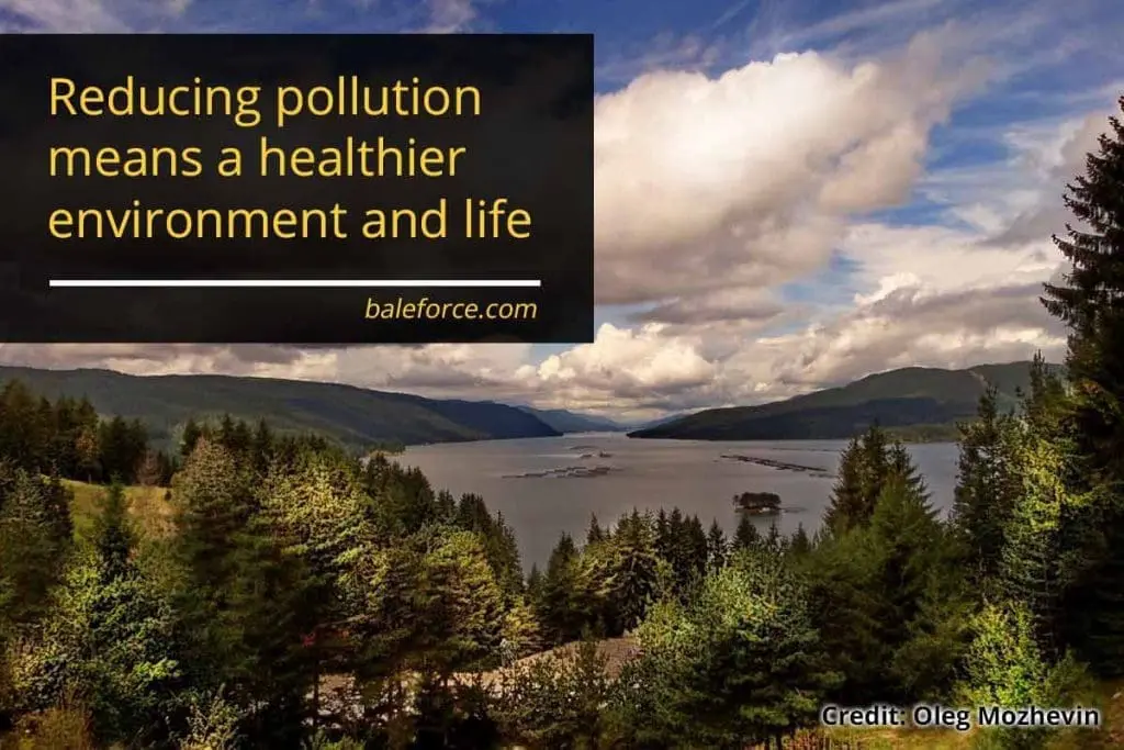 Reducing pollution means a healthier environment and life