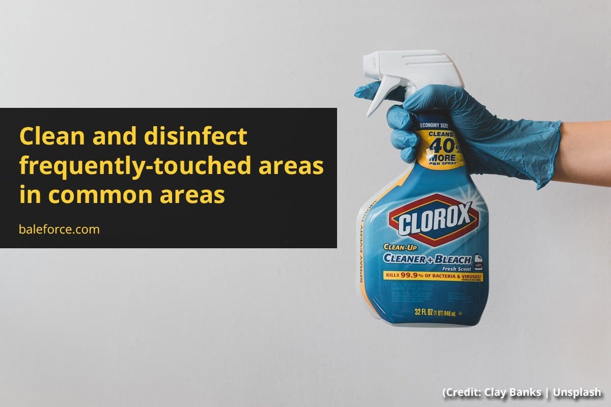 Cleaning, Disinfection Reminders to Prevent COVID19 at Work and at