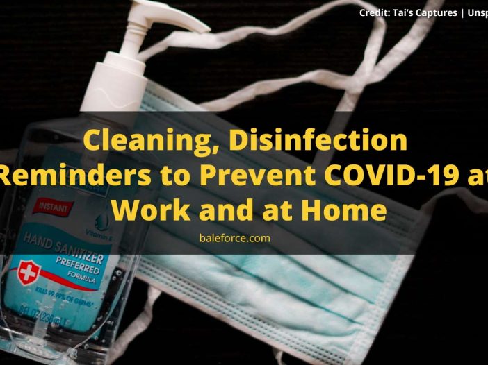 Cleaning, Disinfection Reminders to Prevent COVID-19 at Work and at Home