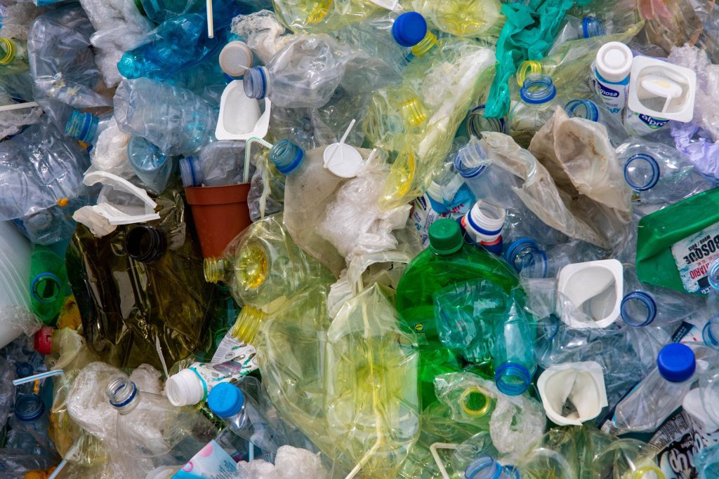 Why should we recycle? A pile of plastic bottles